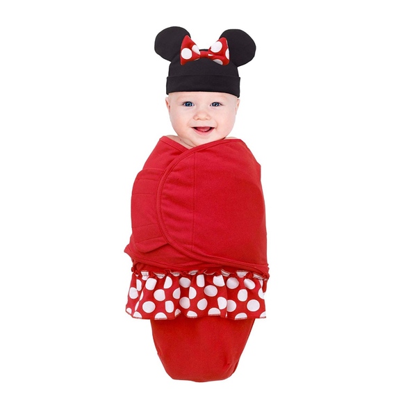 Disney Baby Other - Minnie Mouse Secure-Me Blanket with Beanie